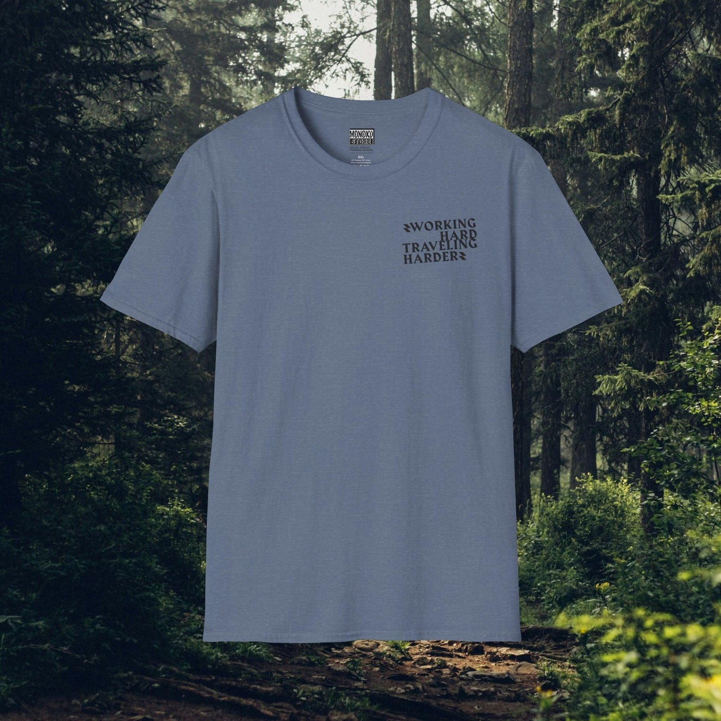 Working Hard, Traveling Harder T-shirt β Digital Nomad Lifestyle | Unisex Remote Work Shirt - Monoku Store