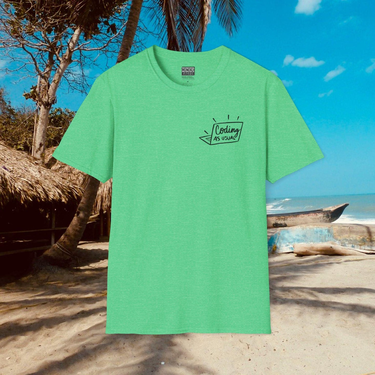 Coding As Usual T-shirt - Gift for Coders, Developers & Digital Nomads - Monoku Store