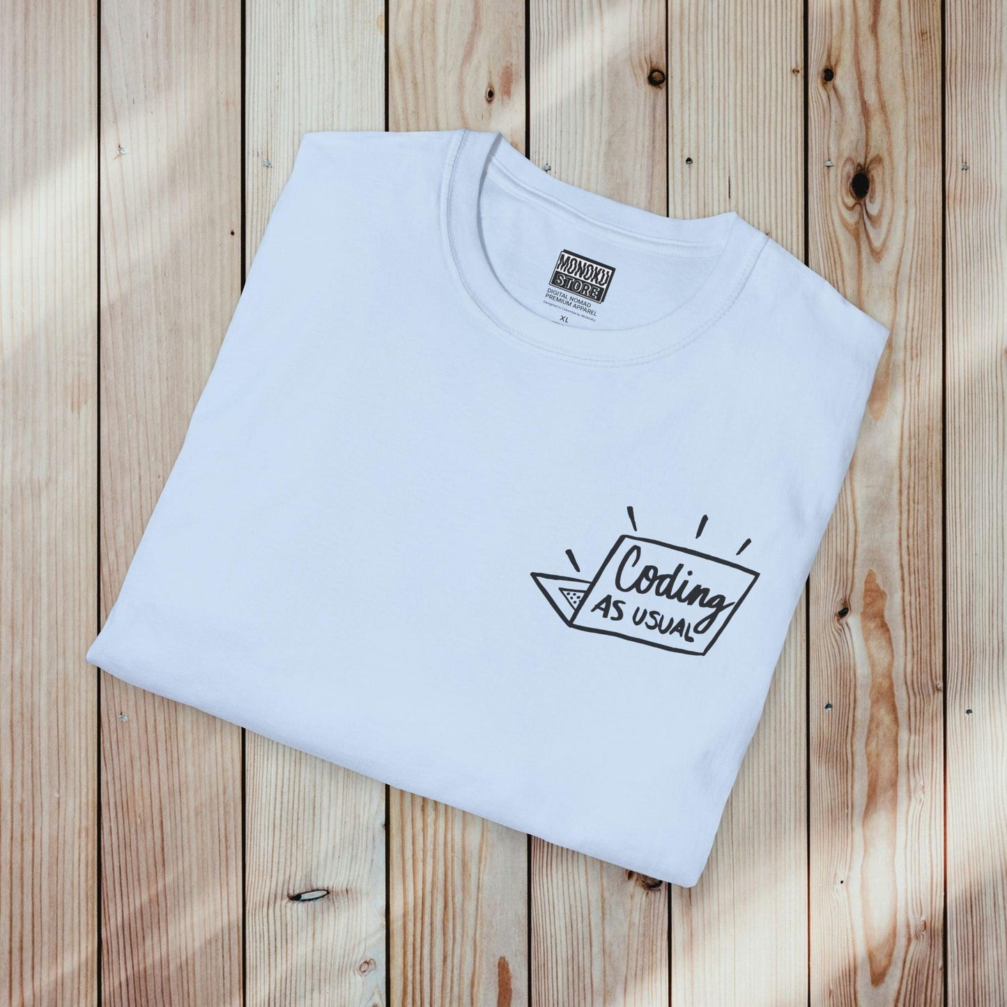 Coding As Usual T-shirt - Gift for Coders, Developers & Digital Nomads - Monoku Store