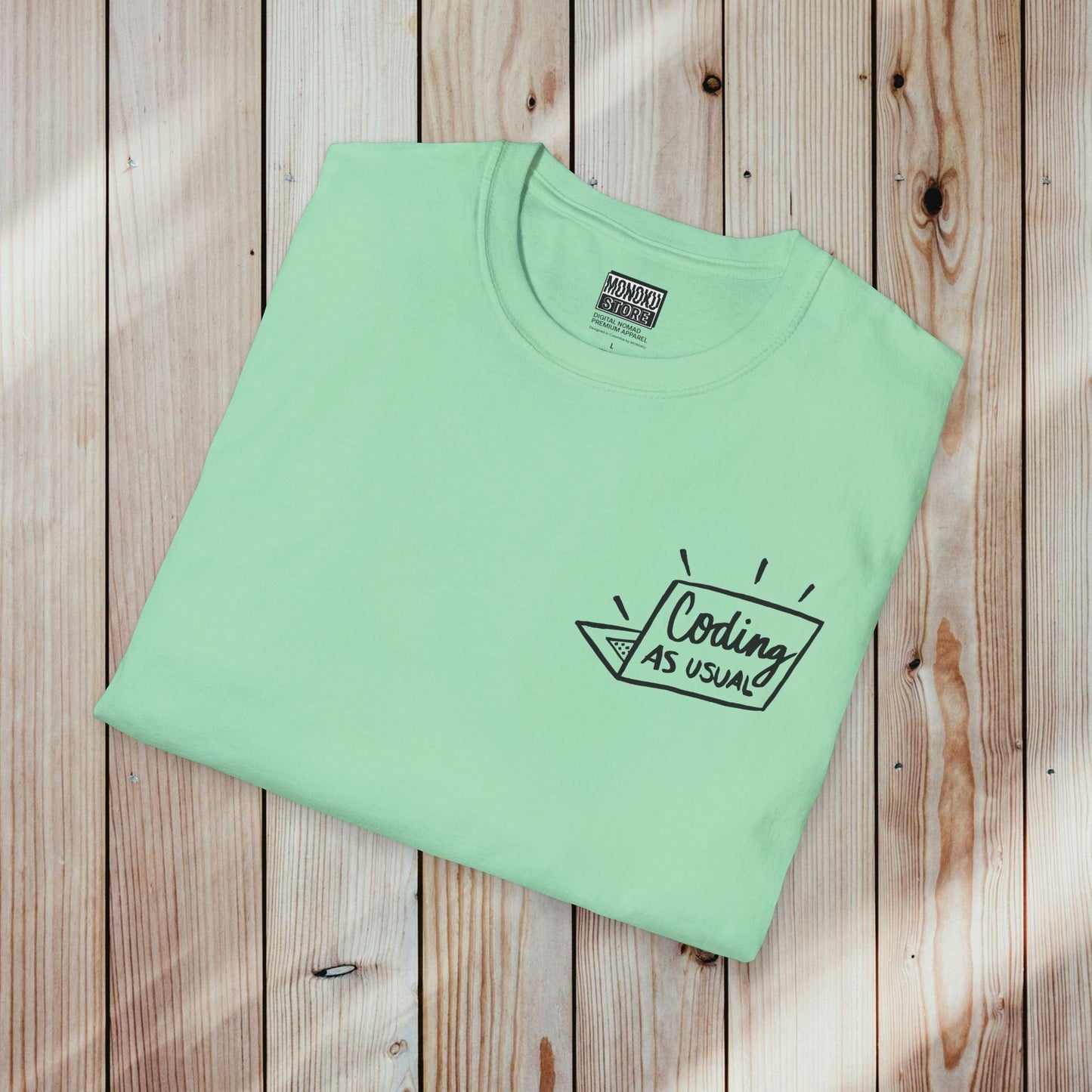 Coding As Usual T-shirt - Gift for Coders, Developers & Digital Nomads - Monoku Store