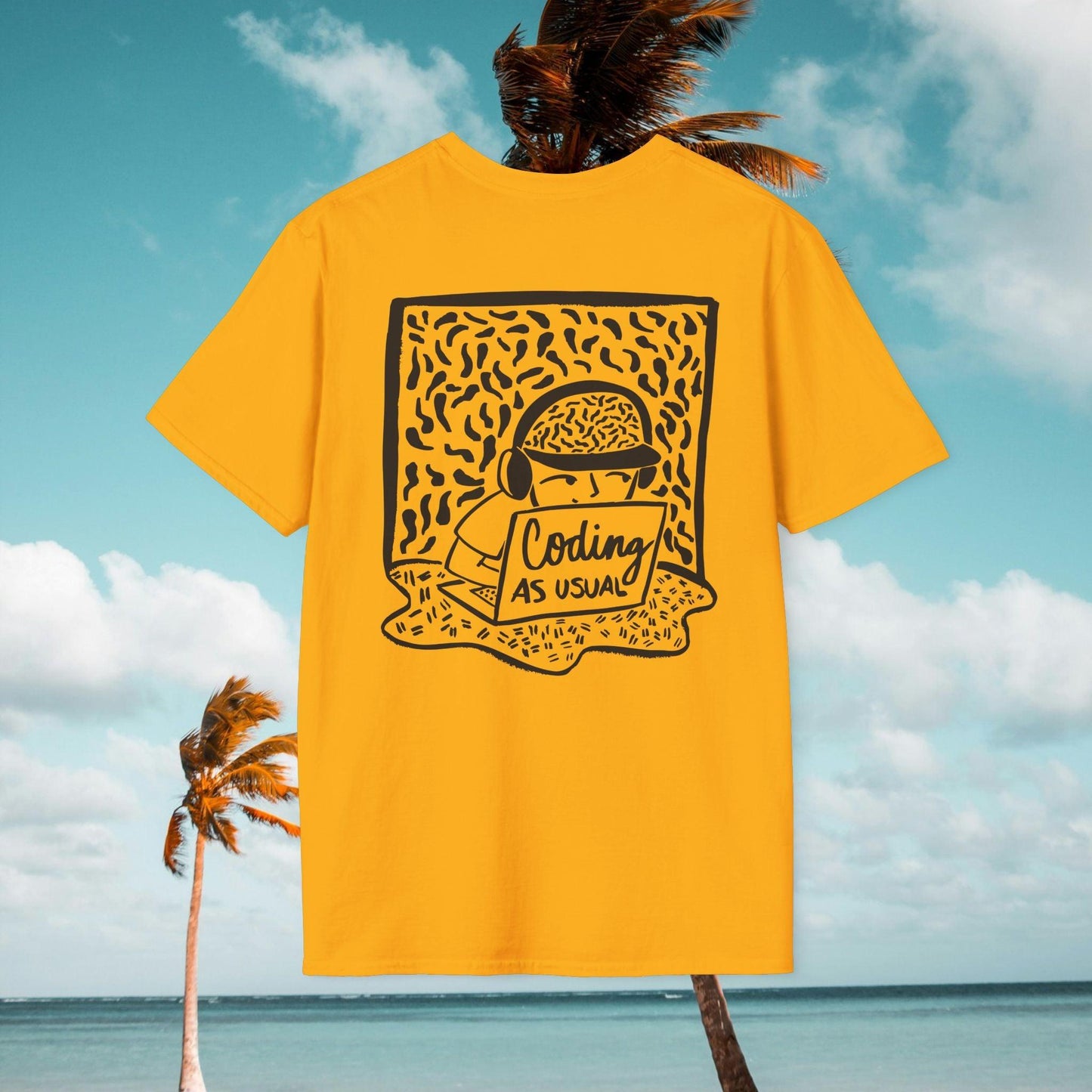 Coding As Usual T-shirt - Gift for Coders, Developers & Digital Nomads - Monoku Store