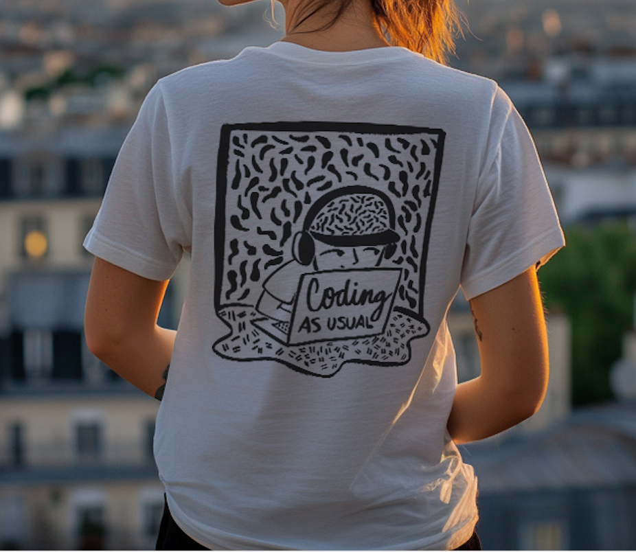 Coding As Usual T-shirt - Gift for Coders, Developers & Digital Nomads - Monoku Store