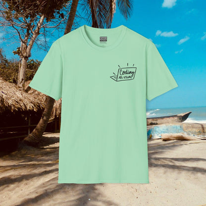 Coding As Usual T-shirt - Gift for Coders, Developers & Digital Nomads - Monoku Store