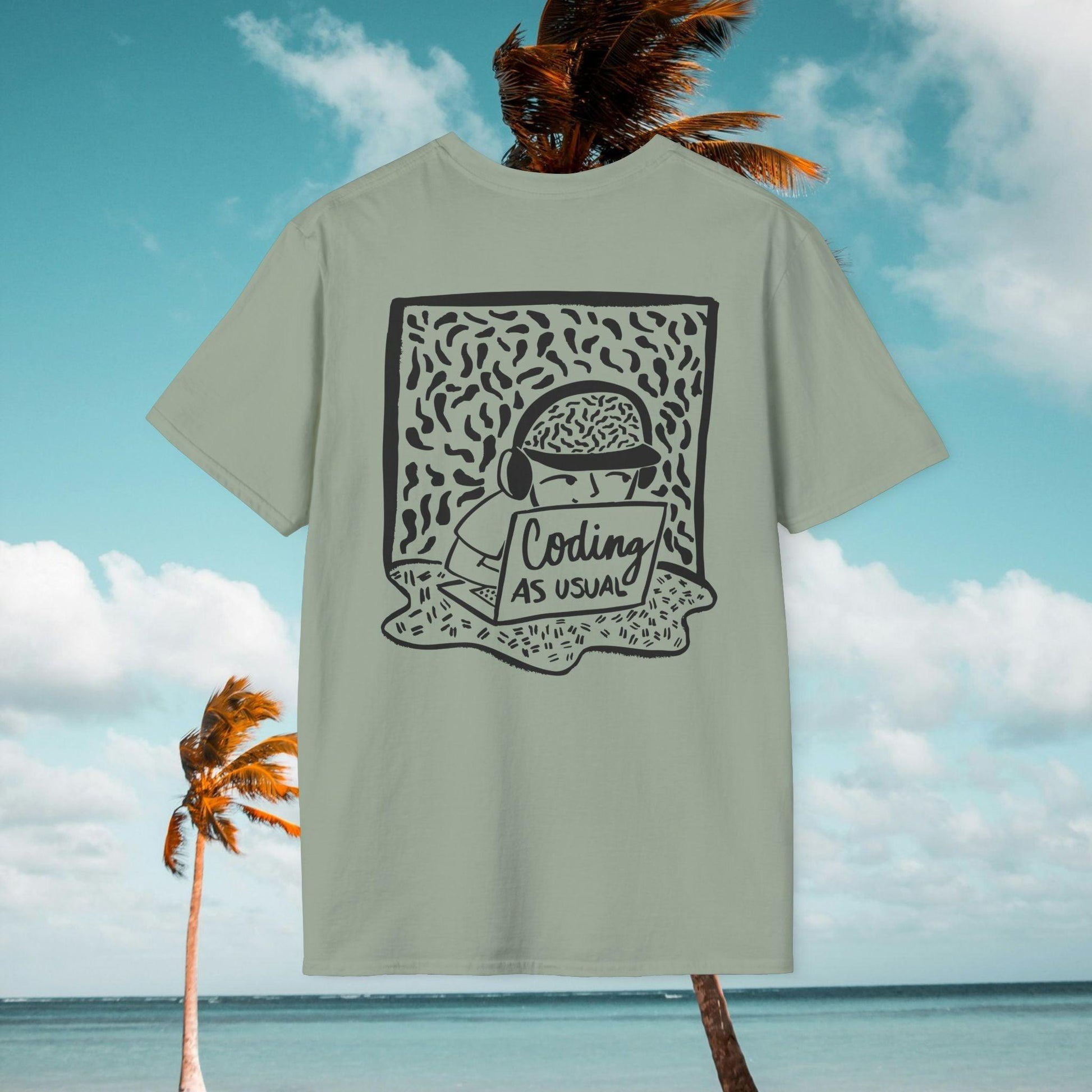 Coding As Usual T-shirt - Gift for Coders, Developers & Digital Nomads - Monoku Store