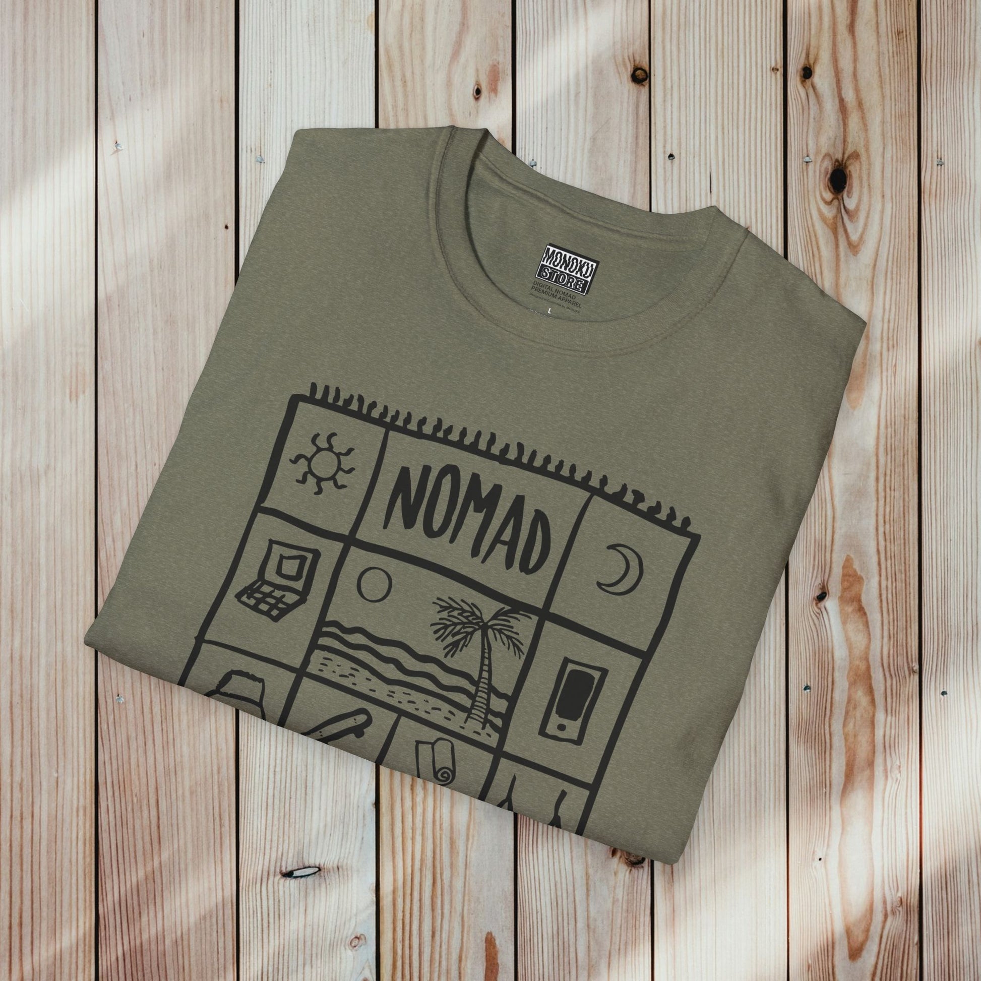 Nomad Life T-Shirt - Digital Nomad Gift, Adventure Tee for Travelers & Remote Workers - Monoku Store