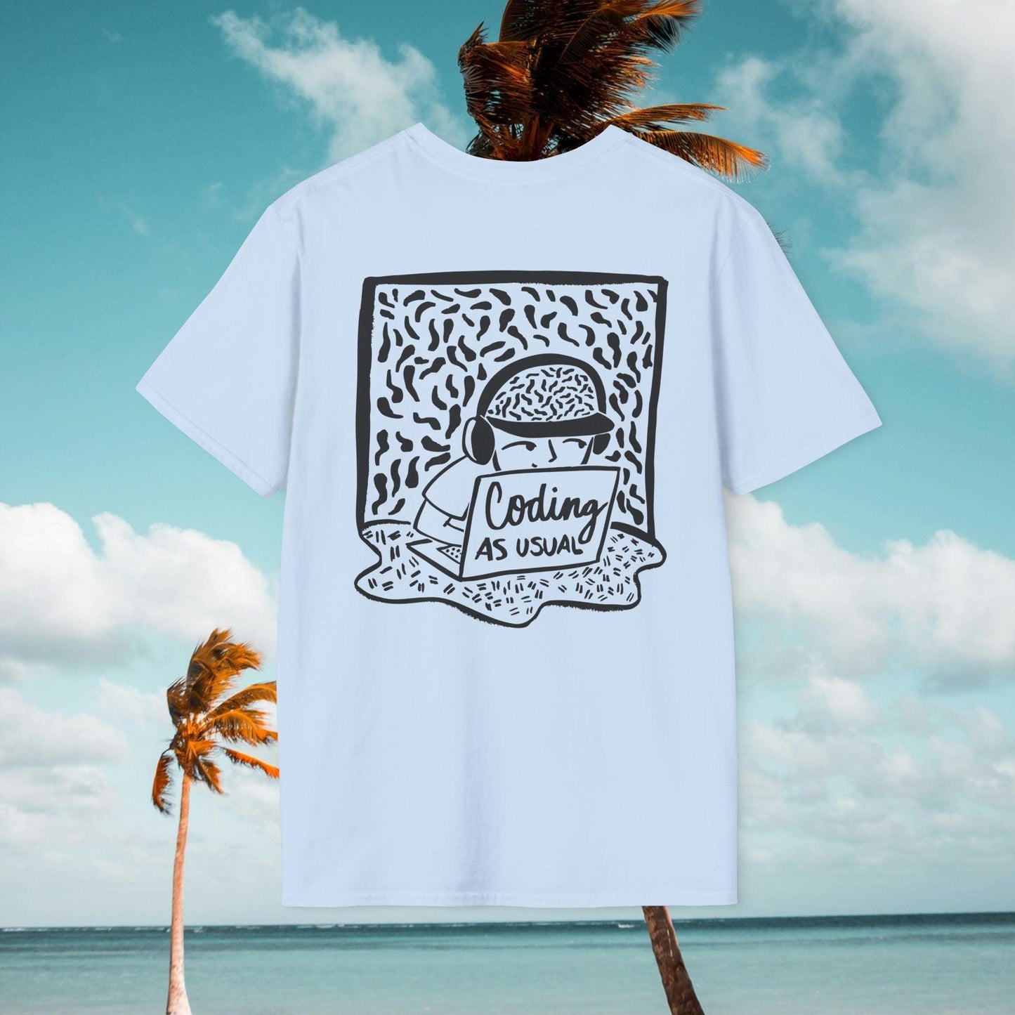 Coding As Usual T-shirt - Gift for Coders, Developers & Digital Nomads - Monoku Store
