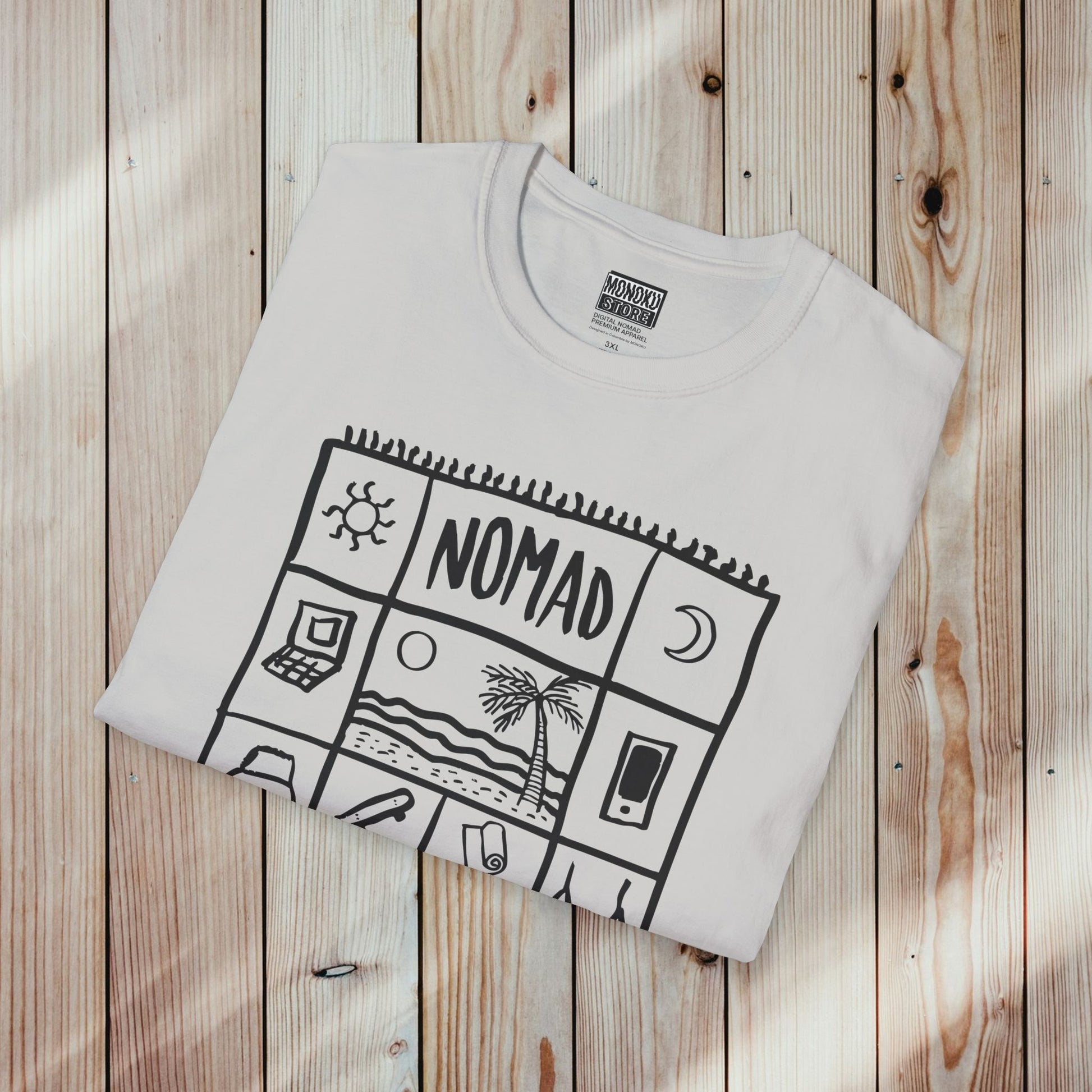 Nomad Life T-Shirt - Digital Nomad Gift, Adventure Tee for Travelers & Remote Workers - Monoku Store