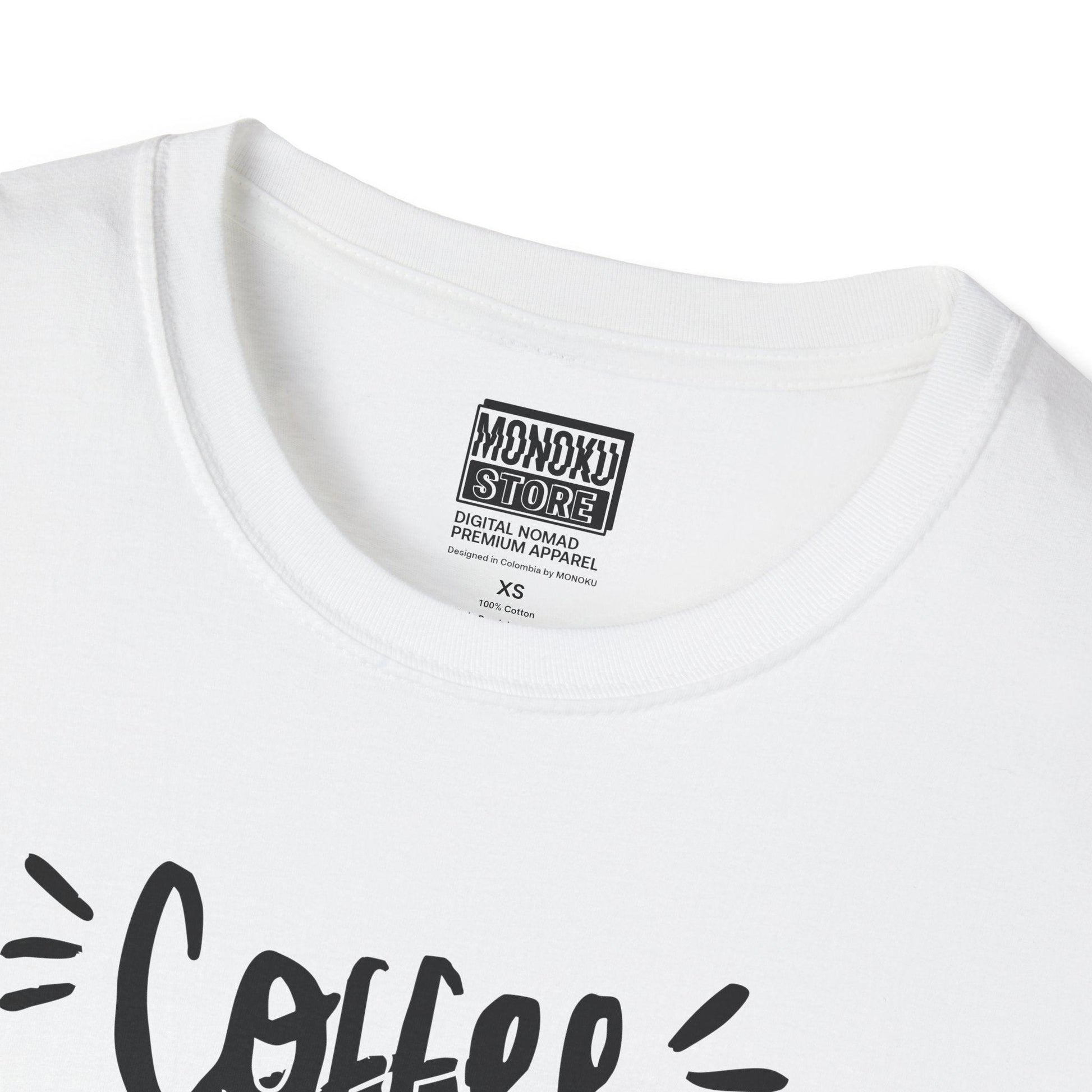 Coffee Vibes T-shirt - Gift for Digital Nomads, Creatives & Developers | Work-From-Anywhere Shirt - Monoku Store