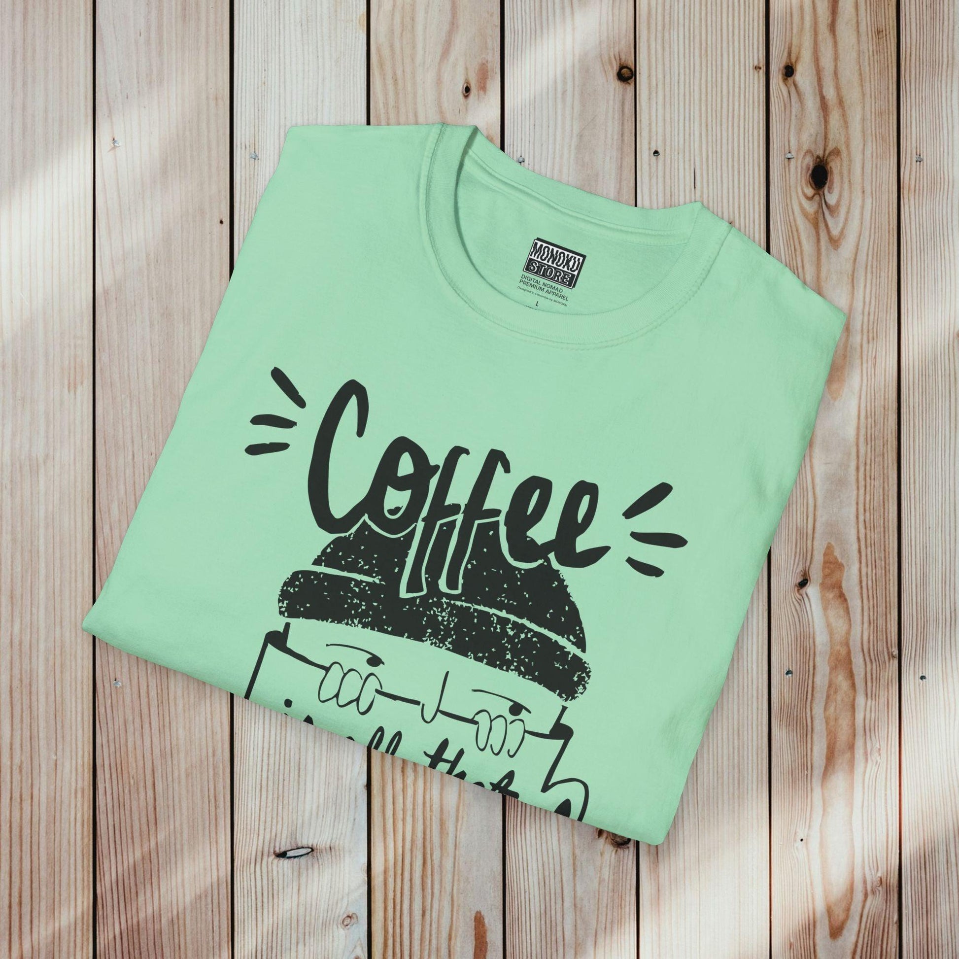 Coffee Vibes T-shirt - Gift for Digital Nomads, Creatives & Developers | Work-From-Anywhere Shirt - Monoku Store