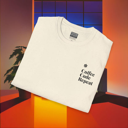 Coffee Code Repeat T-shirt - Programmer Gift, T-shirt for Coders, Devs & Digital Nomads - Monoku Store