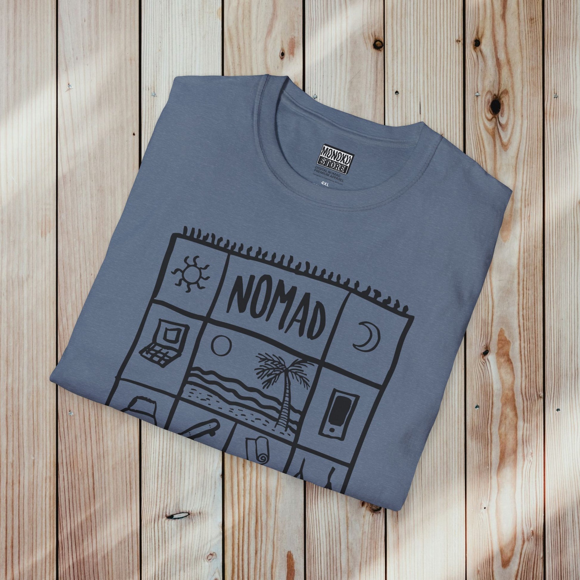 Nomad Life T-Shirt - Digital Nomad Gift, Adventure Tee for Travelers & Remote Workers - Monoku Store