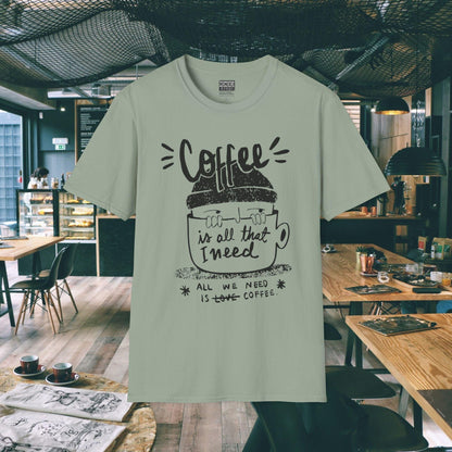 Coffee Vibes T-shirt - Gift for Digital Nomads, Creatives & Developers | Work-From-Anywhere Shirt - Monoku Store