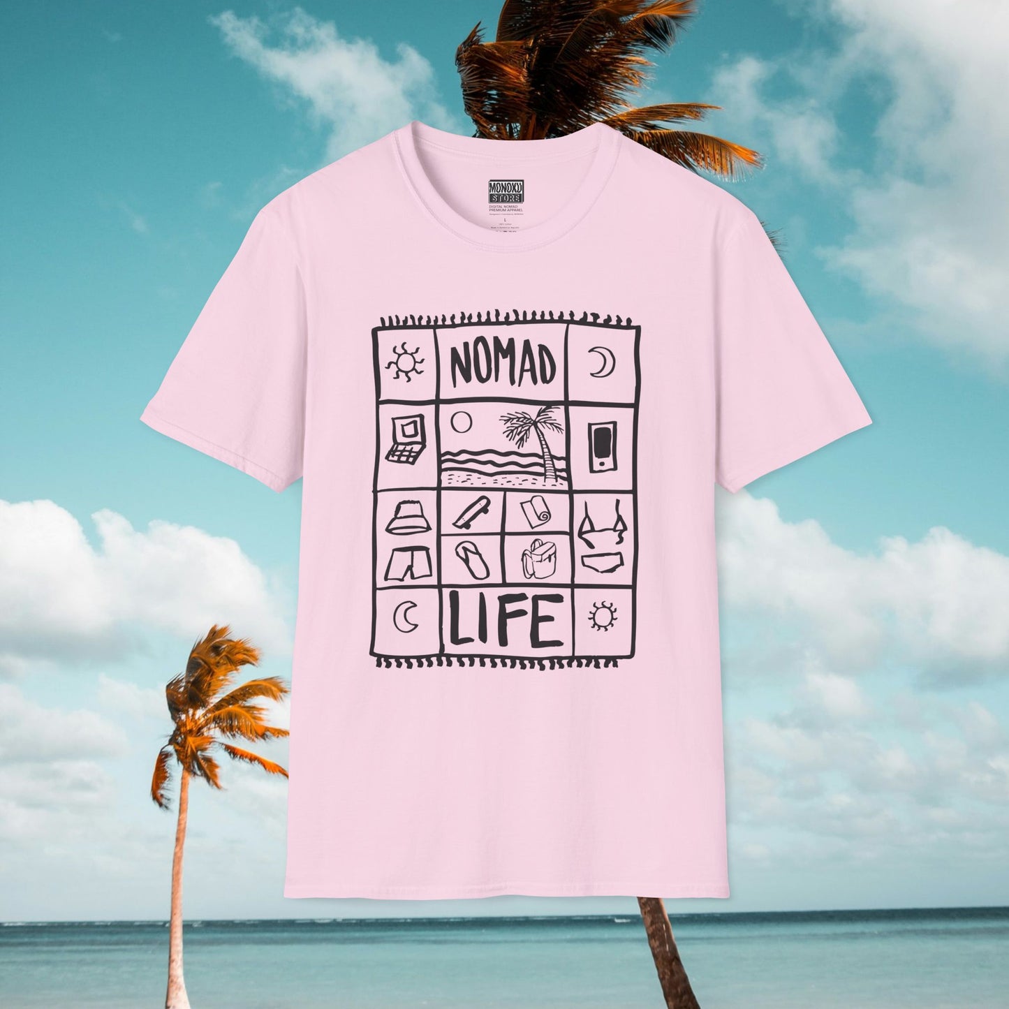Nomad Life T-Shirt - Digital Nomad Gift, Adventure Tee for Travelers & Remote Workers - Monoku Store