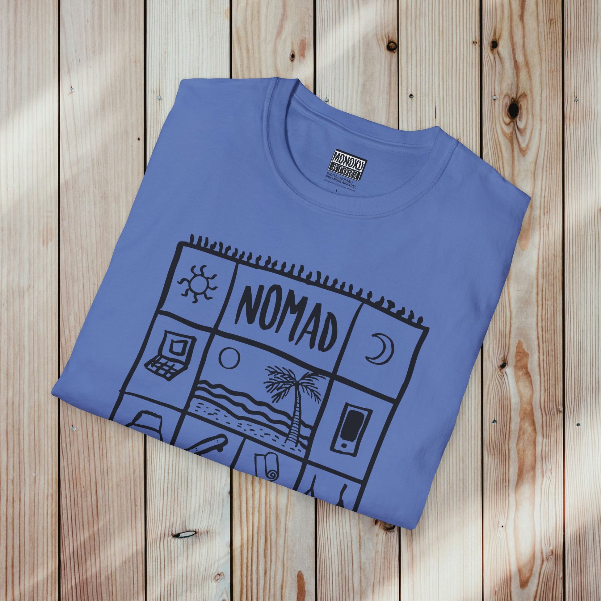 Nomad Life T-Shirt - Digital Nomad Gift, Adventure Tee for Travelers & Remote Workers - Monoku Store