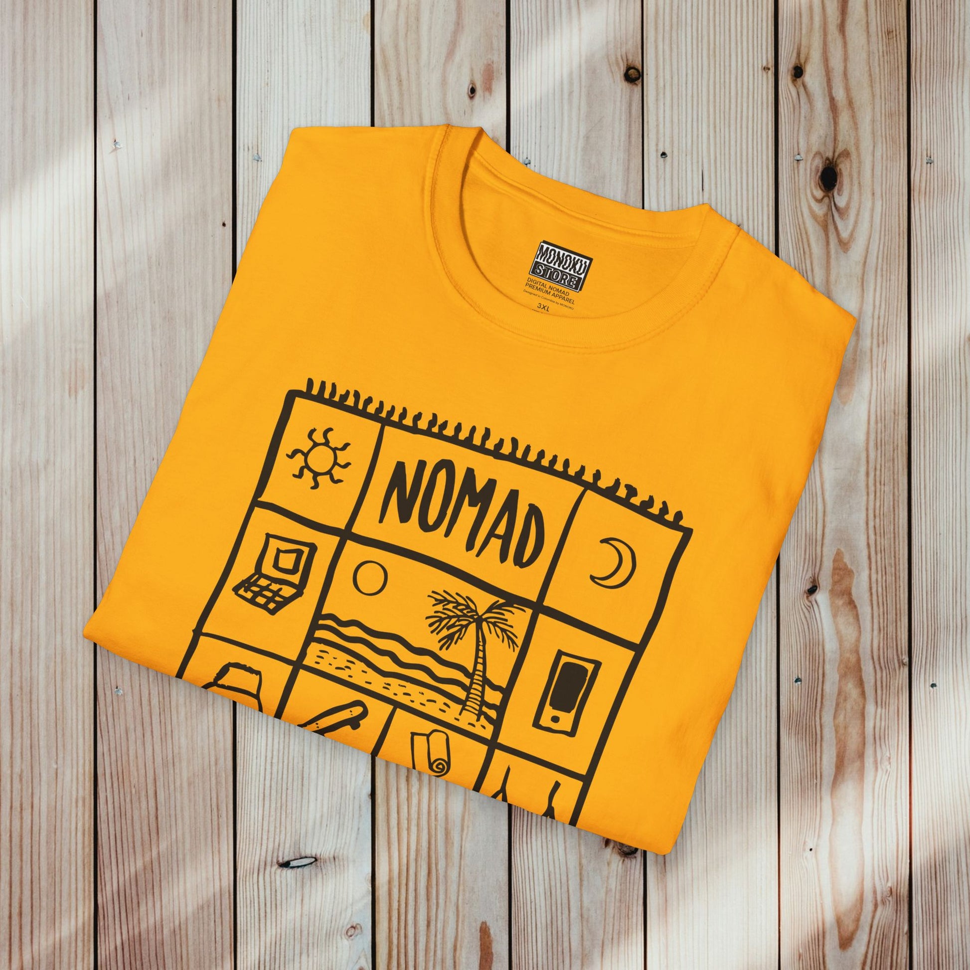 Nomad Life T-Shirt - Digital Nomad Gift, Adventure Tee for Travelers & Remote Workers - Monoku Store