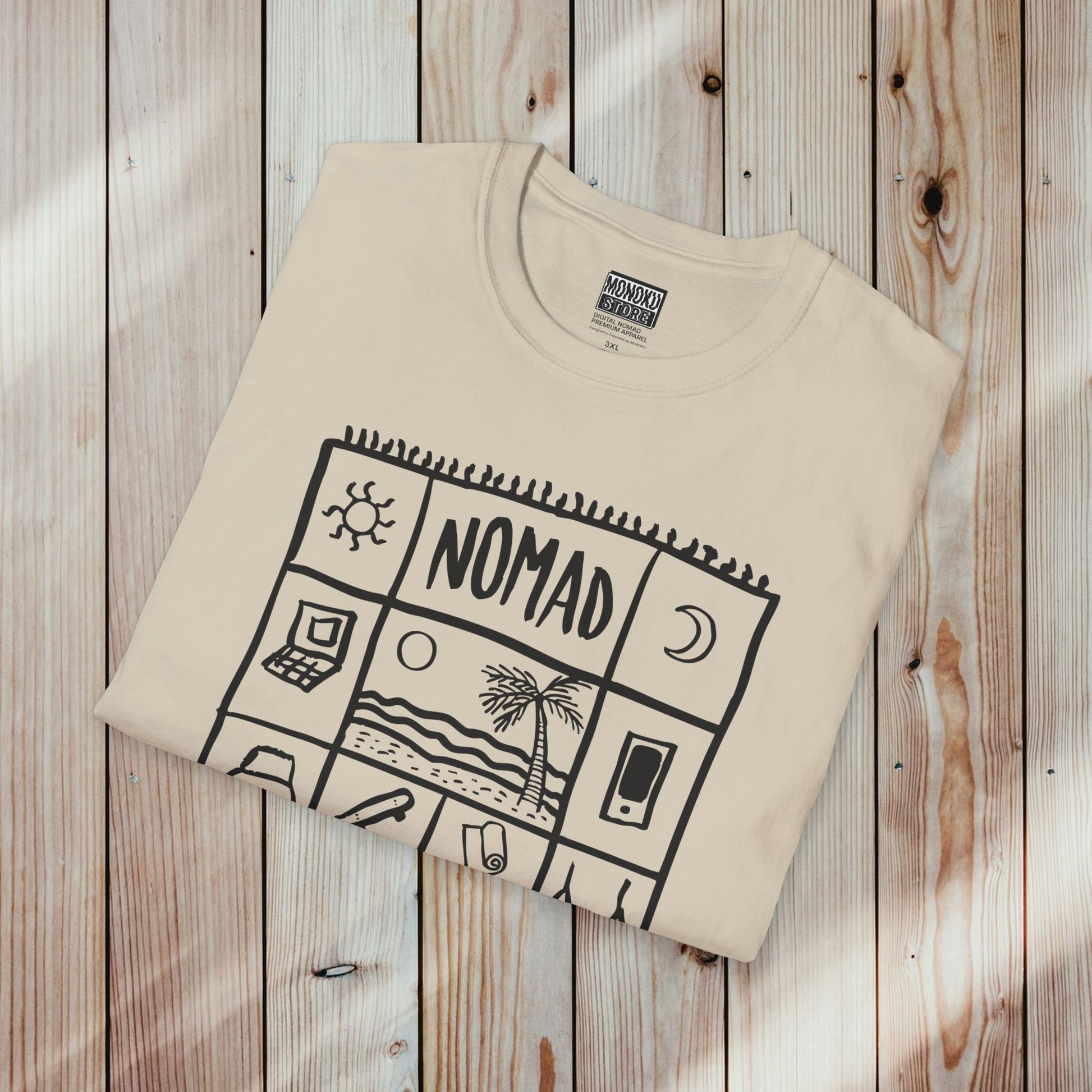 Nomad Life T-Shirt - Digital Nomad Gift, Adventure Tee for Travelers & Remote Workers - Monoku Store