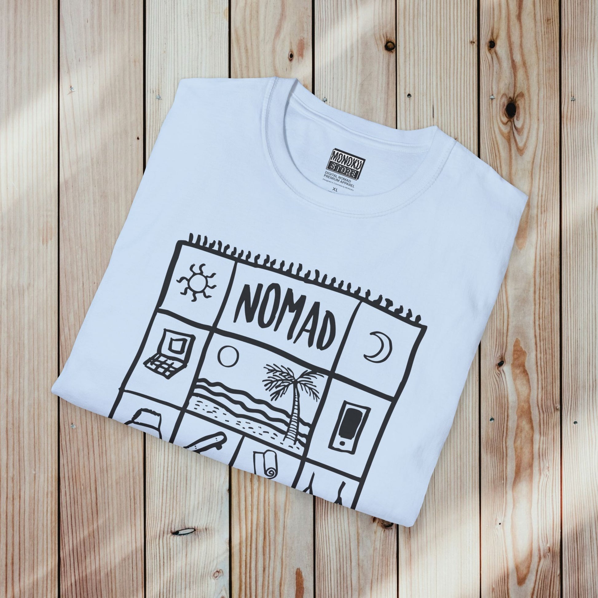 Nomad Life T-Shirt - Digital Nomad Gift, Adventure Tee for Travelers & Remote Workers - Monoku Store