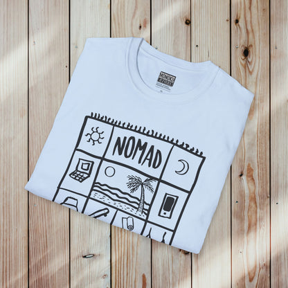 Nomad Life T-Shirt - Digital Nomad Gift, Adventure Tee for Travelers & Remote Workers - Monoku Store