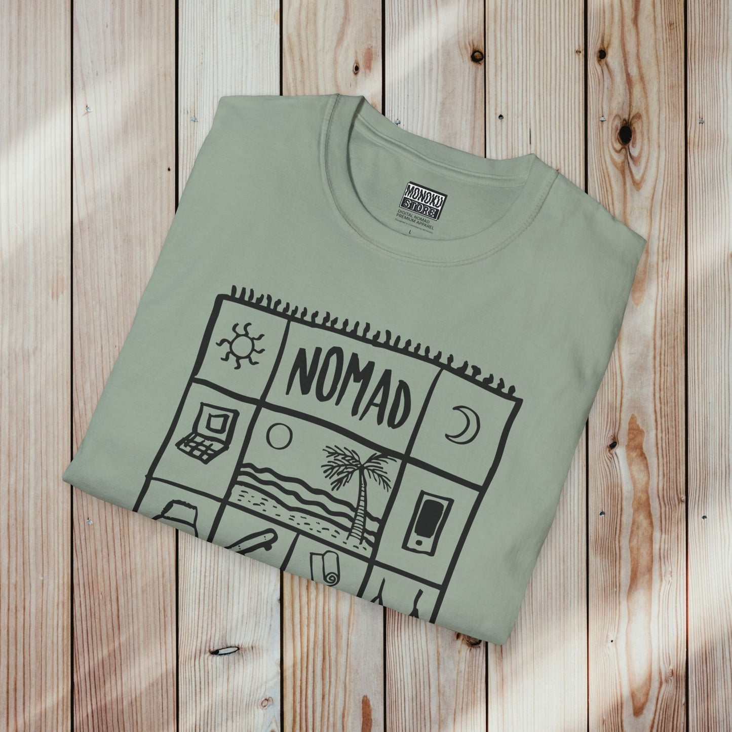 Nomad Life T-Shirt - Digital Nomad Gift, Adventure Tee for Travelers & Remote Workers - Monoku Store
