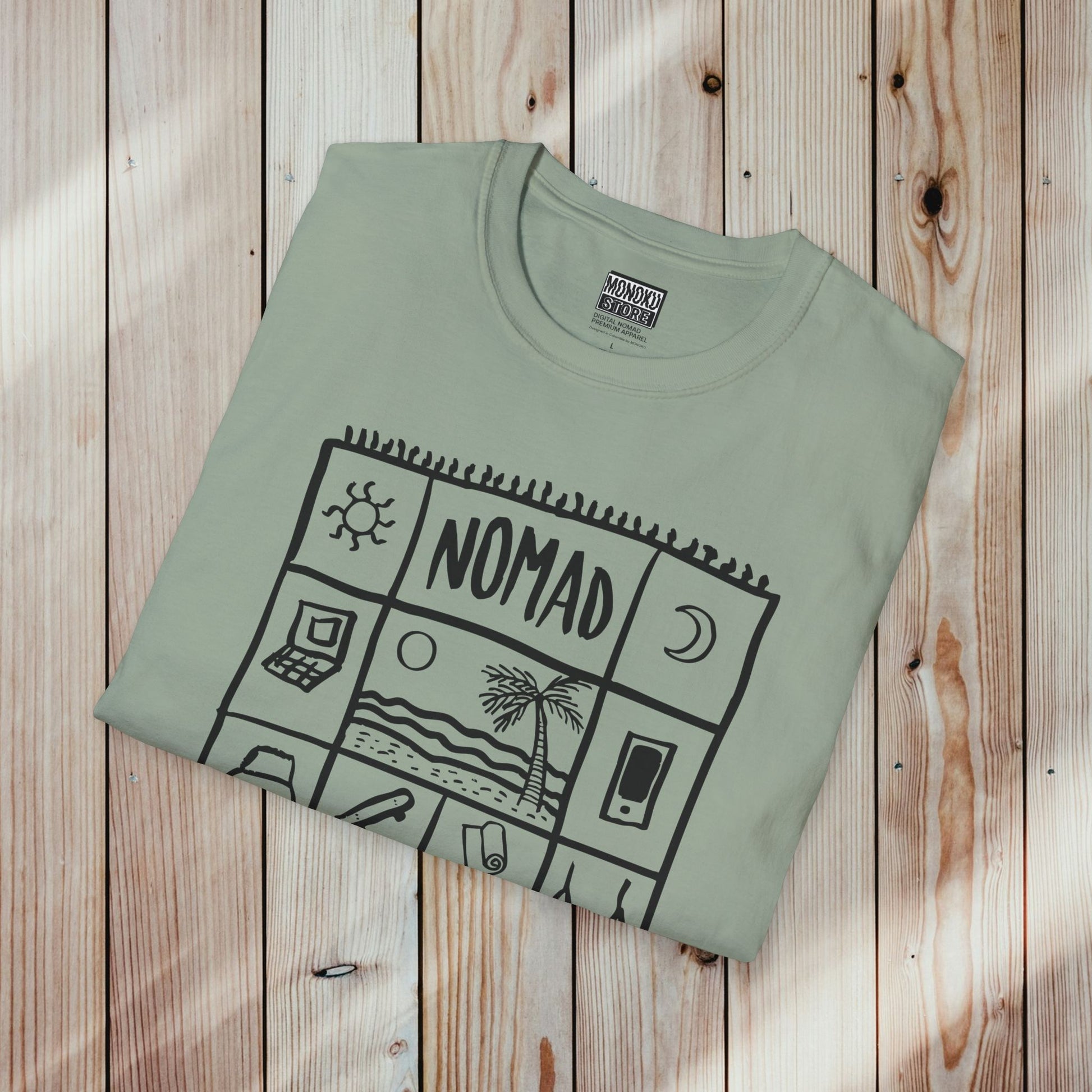 Nomad Life T-Shirt - Digital Nomad Gift, Adventure Tee for Travelers & Remote Workers - Monoku Store