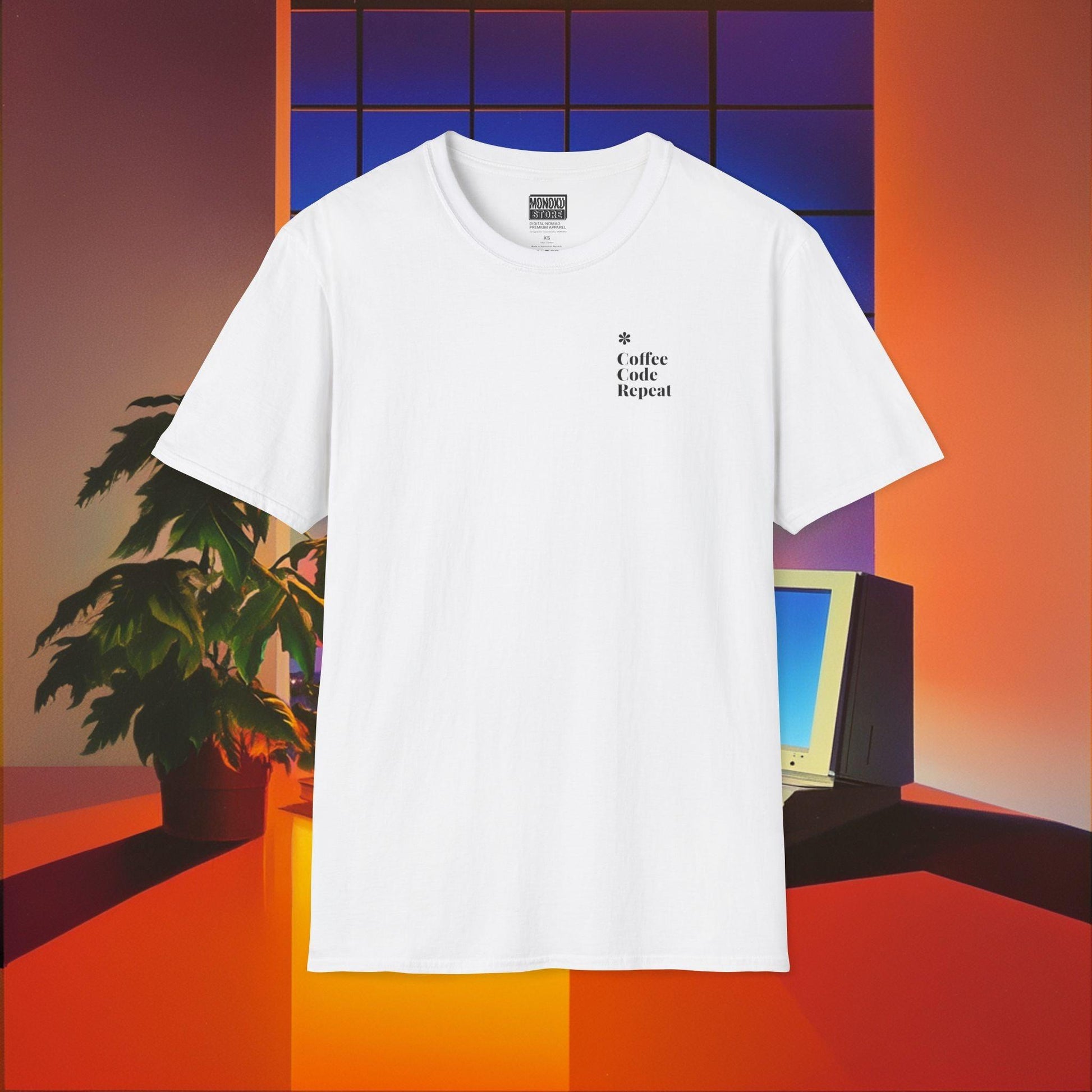 Coffee Code Repeat T-shirt - Programmer Gift, T-shirt for Coders, Devs & Digital Nomads - Monoku Store