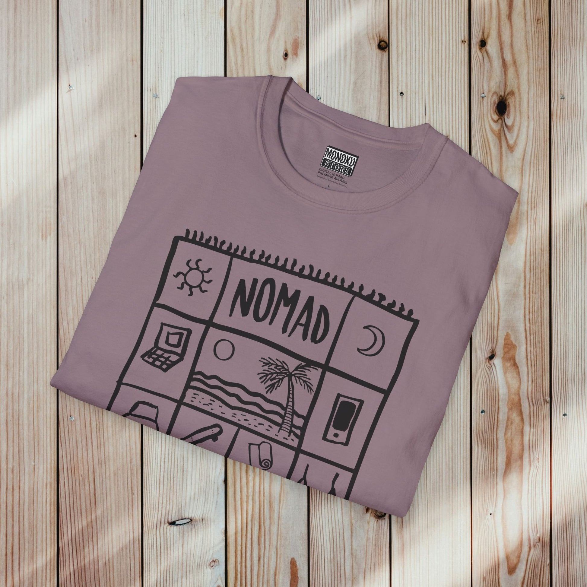 Nomad Life T-Shirt - Digital Nomad Gift, Adventure Tee for Travelers & Remote Workers - Monoku Store