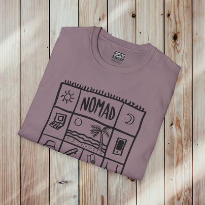Nomad Life T-Shirt - Digital Nomad Gift, Adventure Tee for Travelers & Remote Workers - Monoku Store