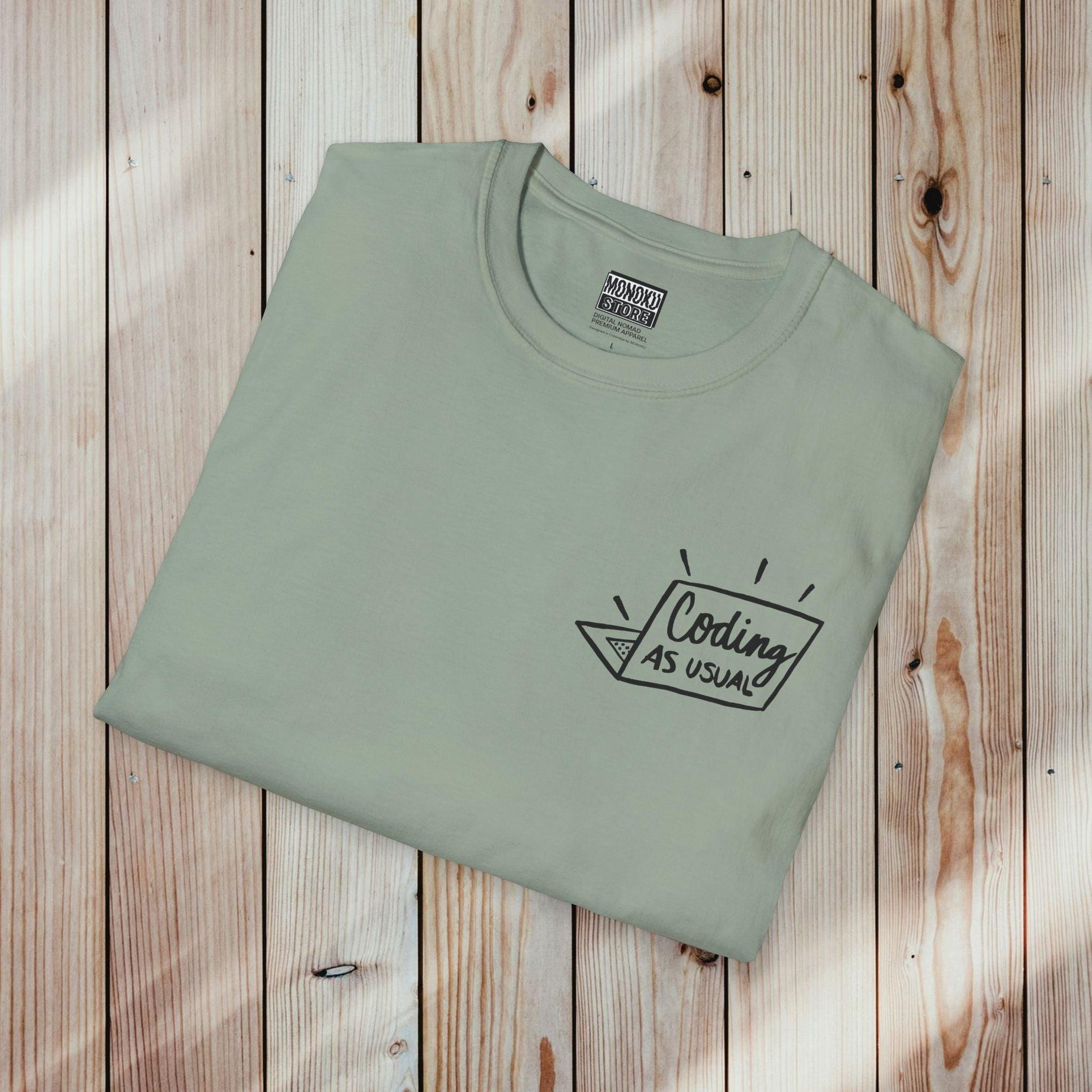 Coding As Usual T-shirt - Gift for Coders, Developers & Digital Nomads - Monoku Store