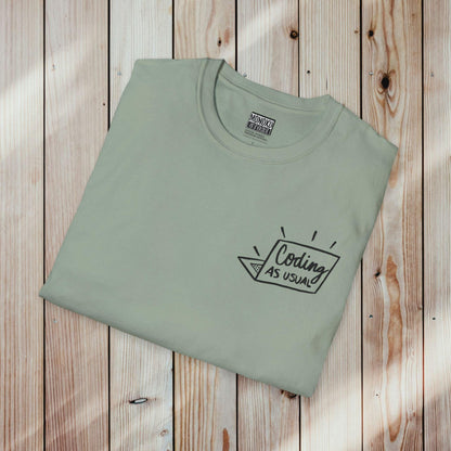 Coding As Usual T-shirt - Gift for Coders, Developers & Digital Nomads - Monoku Store