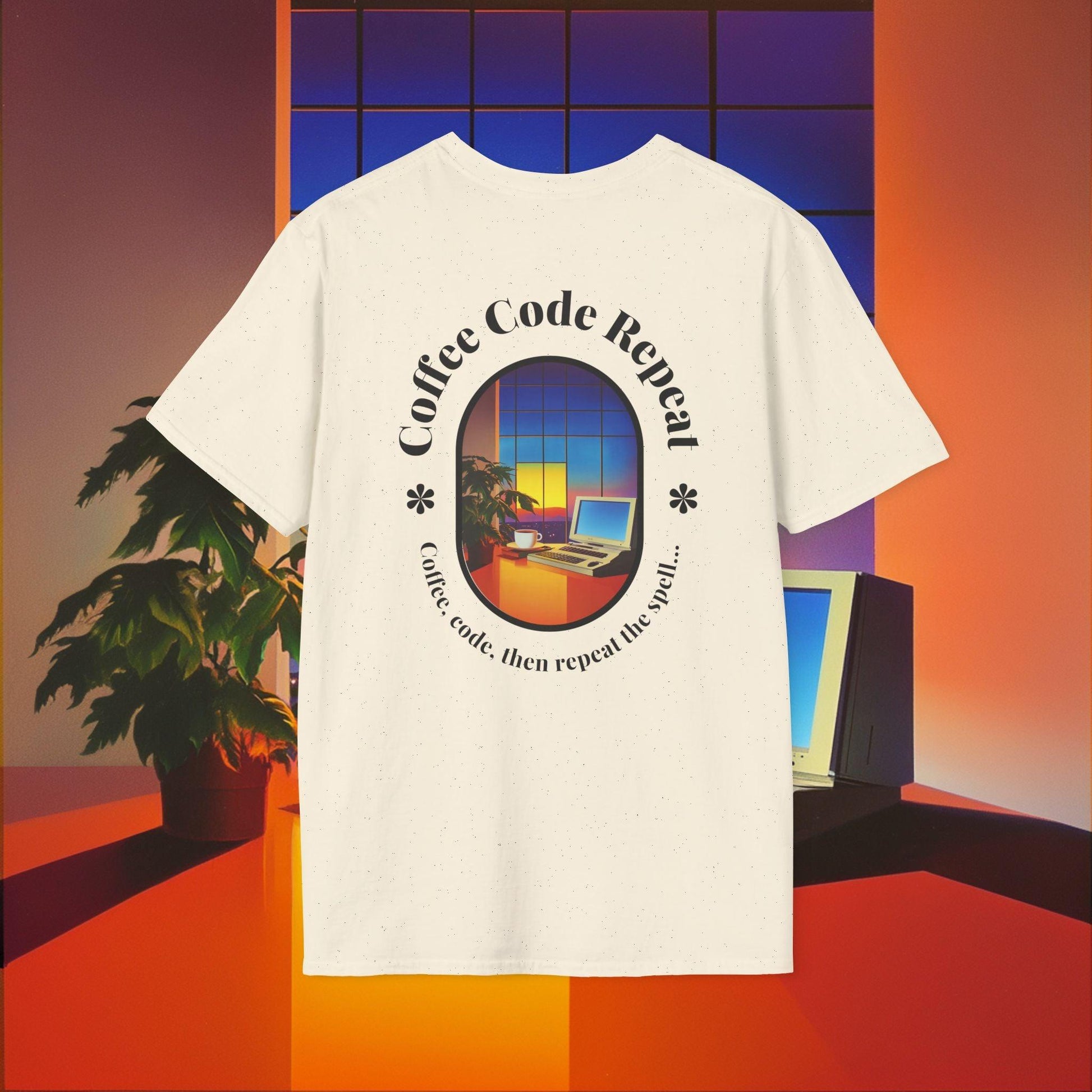 Coffee Code Repeat T-shirt - Programmer Gift, T-shirt for Coders, Devs & Digital Nomads - Monoku Store