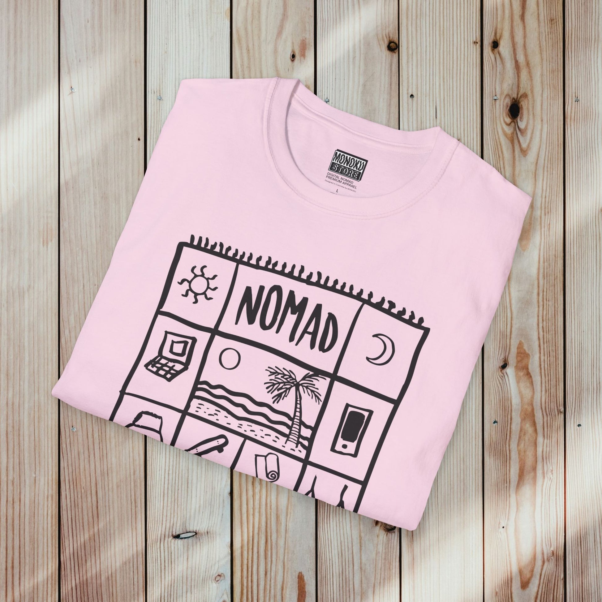 Nomad Life T-Shirt - Digital Nomad Gift, Adventure Tee for Travelers & Remote Workers - Monoku Store
