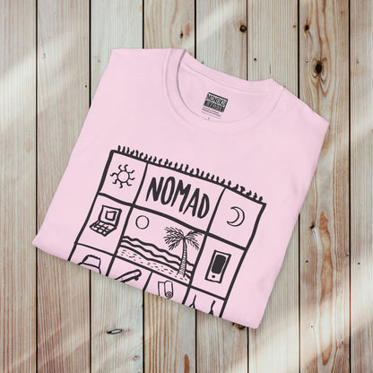 Nomad Life T-Shirt - Digital Nomad Gift, Adventure Tee for Travelers & Remote Workers - Monoku Store