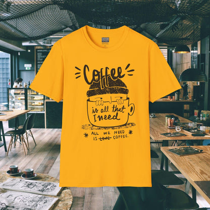 Coffee Vibes T-shirt - Gift for Digital Nomads, Creatives & Developers | Work-From-Anywhere Shirt - Monoku Store