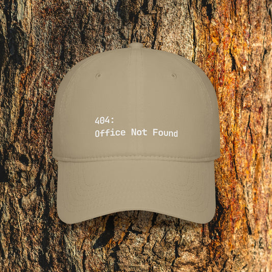 404: Office Not Found Cap - Digital Nomad Gift for Remote Workers & Travelers