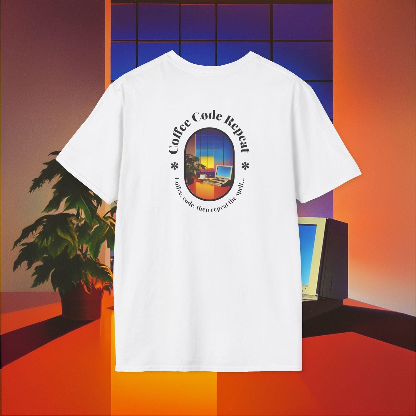 Coffee Code Repeat T-shirt - Programmer Gift, T-shirt for Coders, Devs & Digital Nomads - Monoku Store