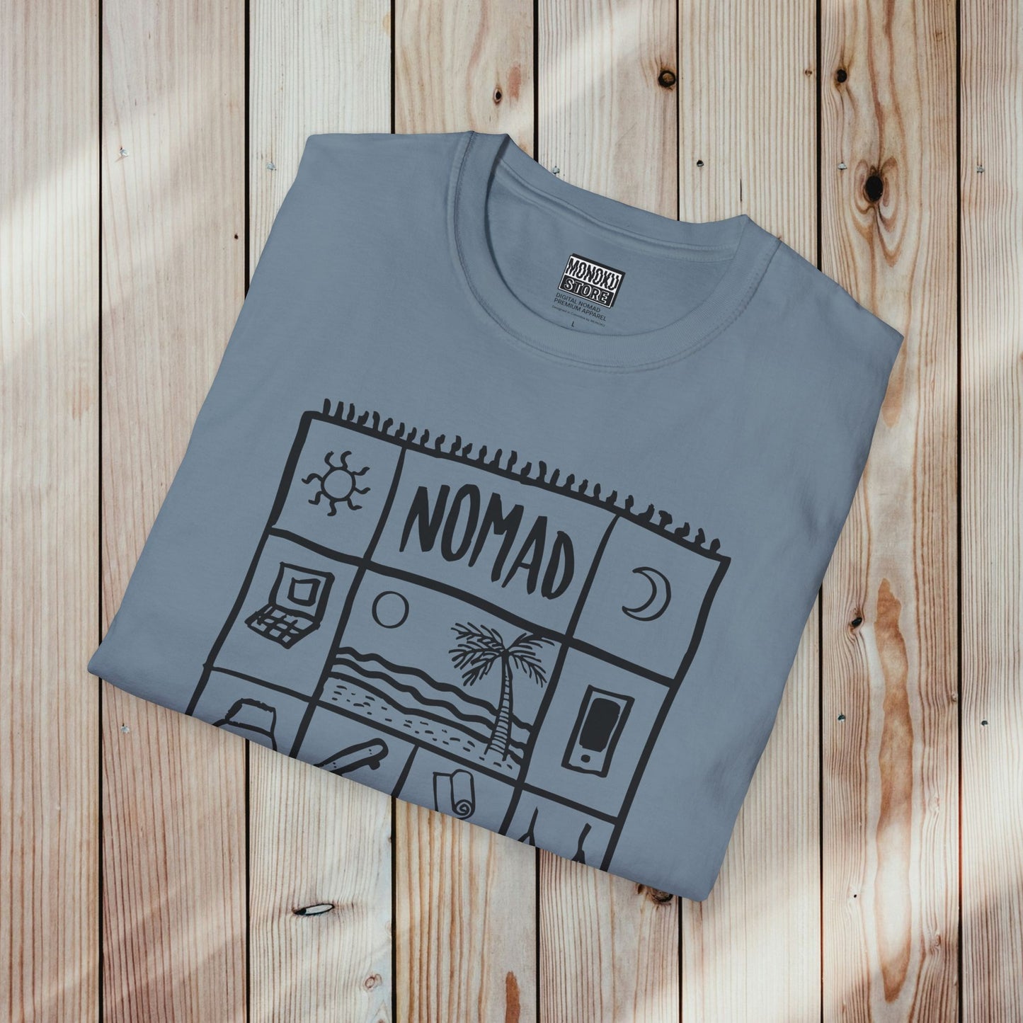 Nomad Life T-Shirt - Digital Nomad Gift, Adventure Tee for Travelers & Remote Workers - Monoku Store