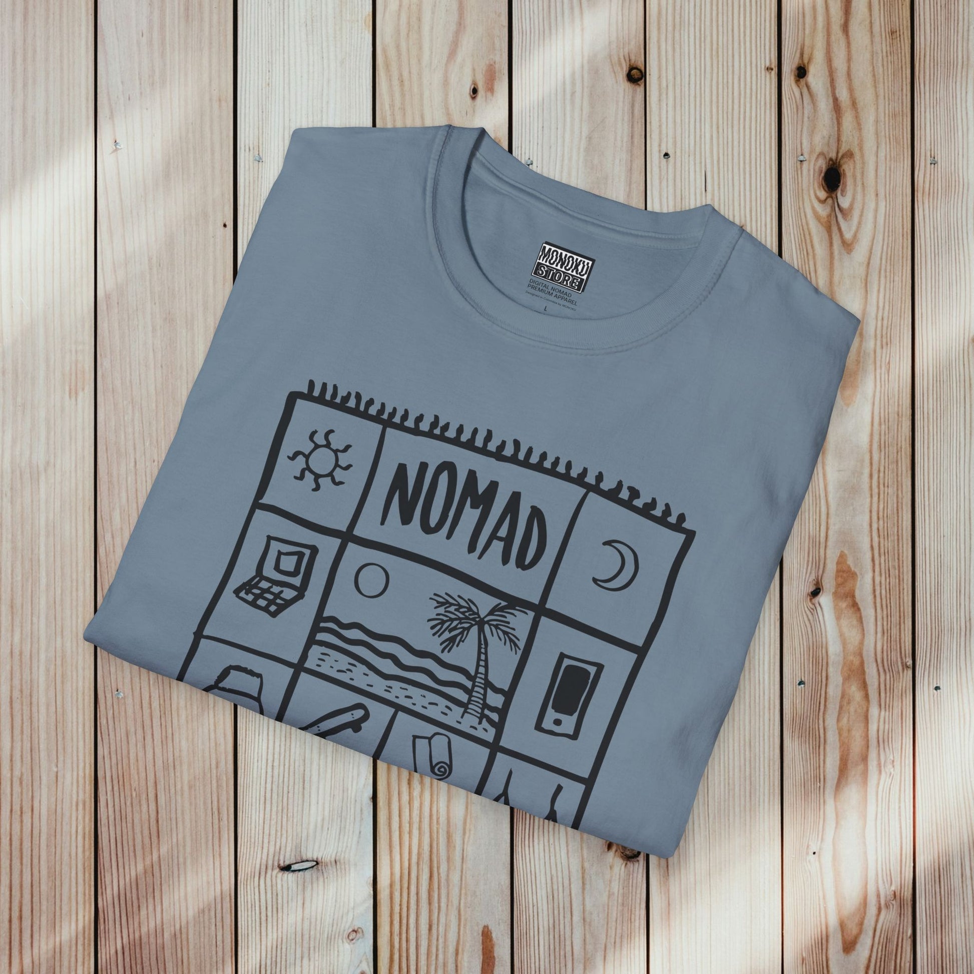 Nomad Life T-Shirt - Digital Nomad Gift, Adventure Tee for Travelers & Remote Workers - Monoku Store