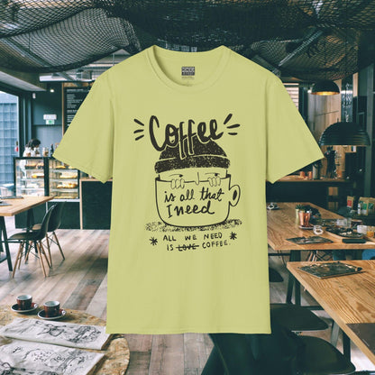 Coffee Vibes T-shirt - Gift for Digital Nomads, Creatives & Developers | Work-From-Anywhere Shirt - Monoku Store