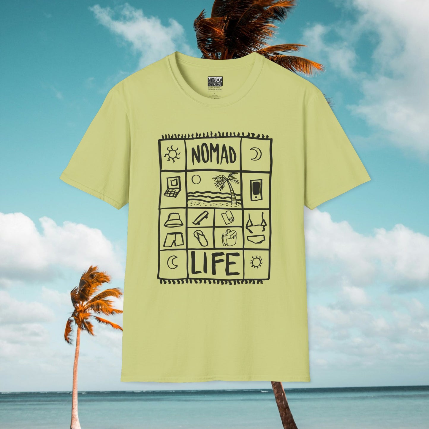 Nomad Life T-Shirt - Digital Nomad Gift, Adventure Tee for Travelers & Remote Workers - Monoku Store