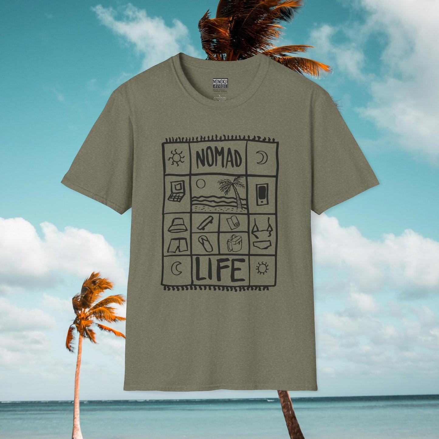 Nomad Life T-Shirt - Digital Nomad Gift, Adventure Tee for Travelers & Remote Workers - Monoku Store