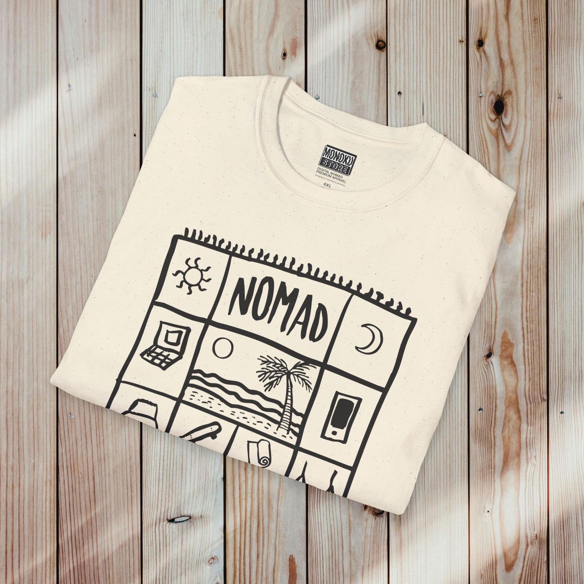 Nomad Life T-Shirt - Digital Nomad Gift, Adventure Tee for Travelers & Remote Workers - Monoku Store