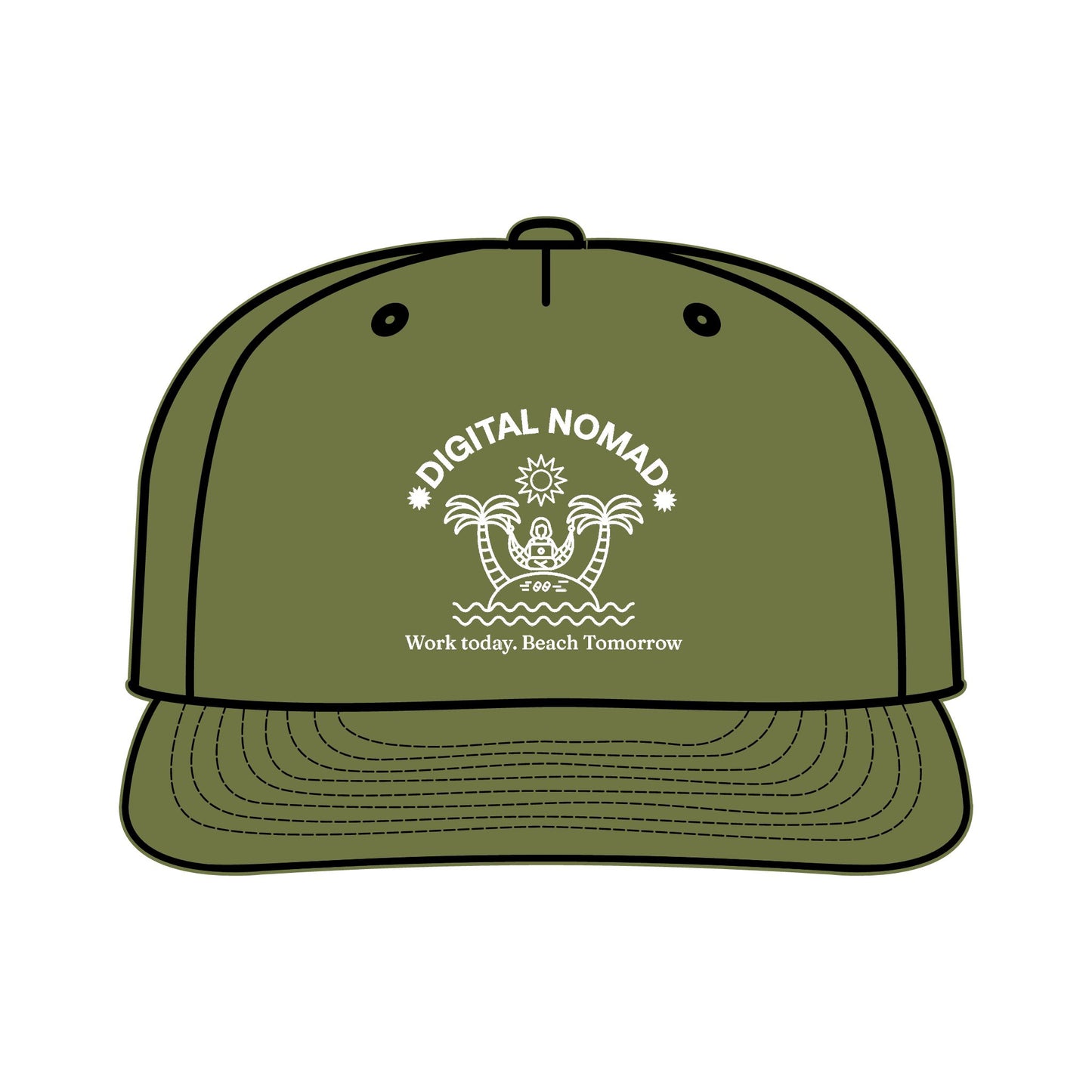 Digital Nomad Surf Cap- Travel Gift for Remote Workers, Digital Nomads & Backpackers