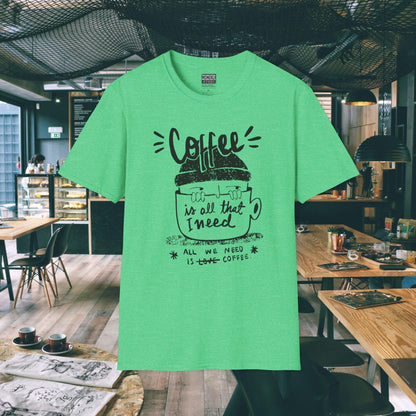 Coffee Vibes T-shirt - Gift for Digital Nomads, Creatives & Developers | Work-From-Anywhere Shirt - Monoku Store