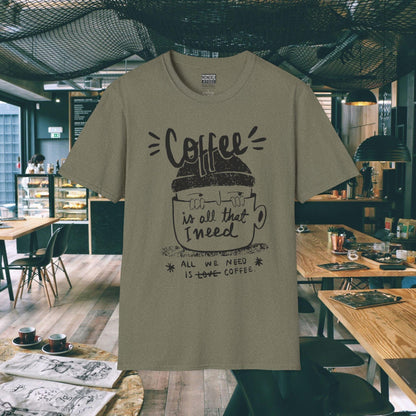 Coffee Vibes T-shirt - Gift for Digital Nomads, Creatives & Developers | Work-From-Anywhere Shirt - Monoku Store