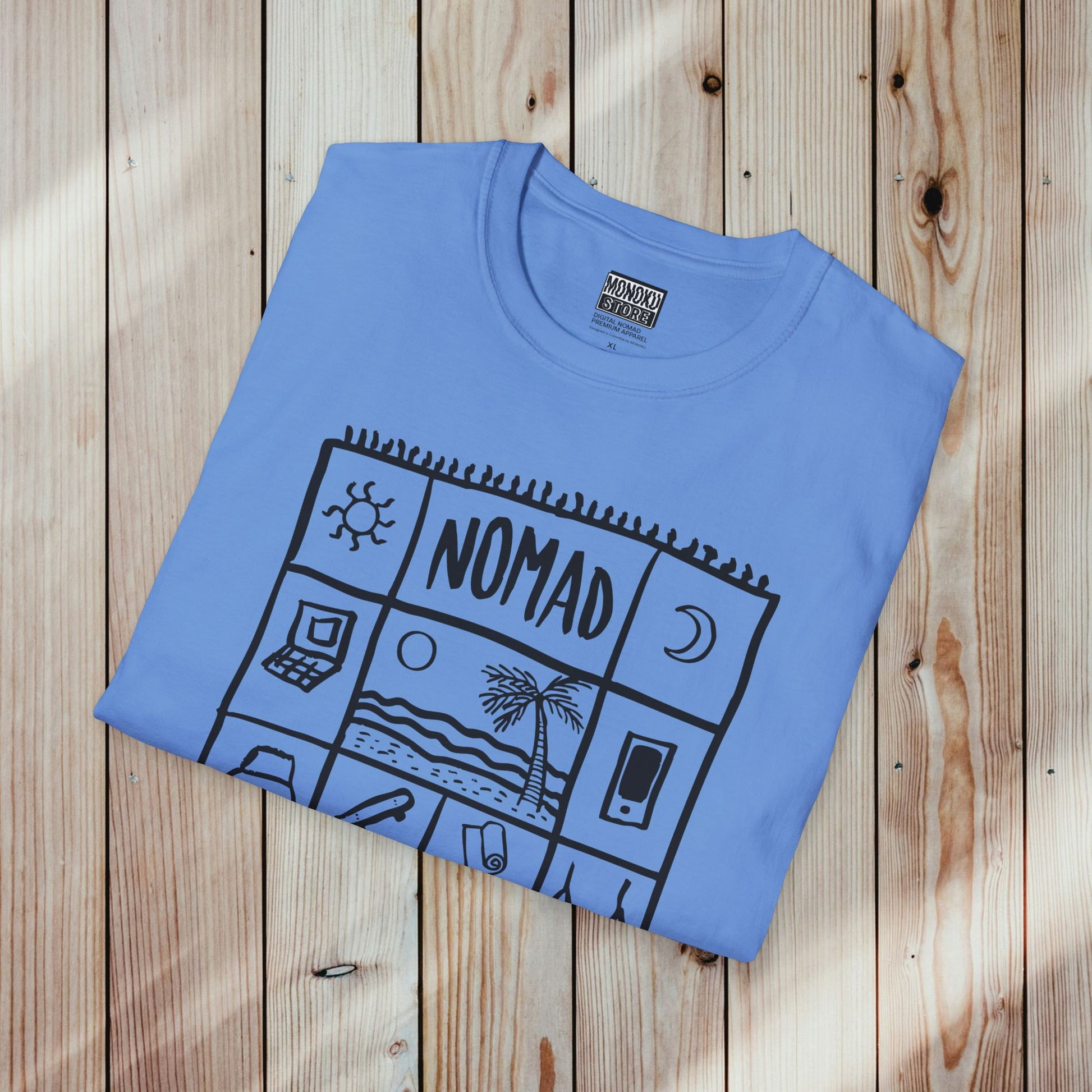 Nomad Life T-Shirt - Digital Nomad Gift, Adventure Tee for Travelers & Remote Workers - Monoku Store