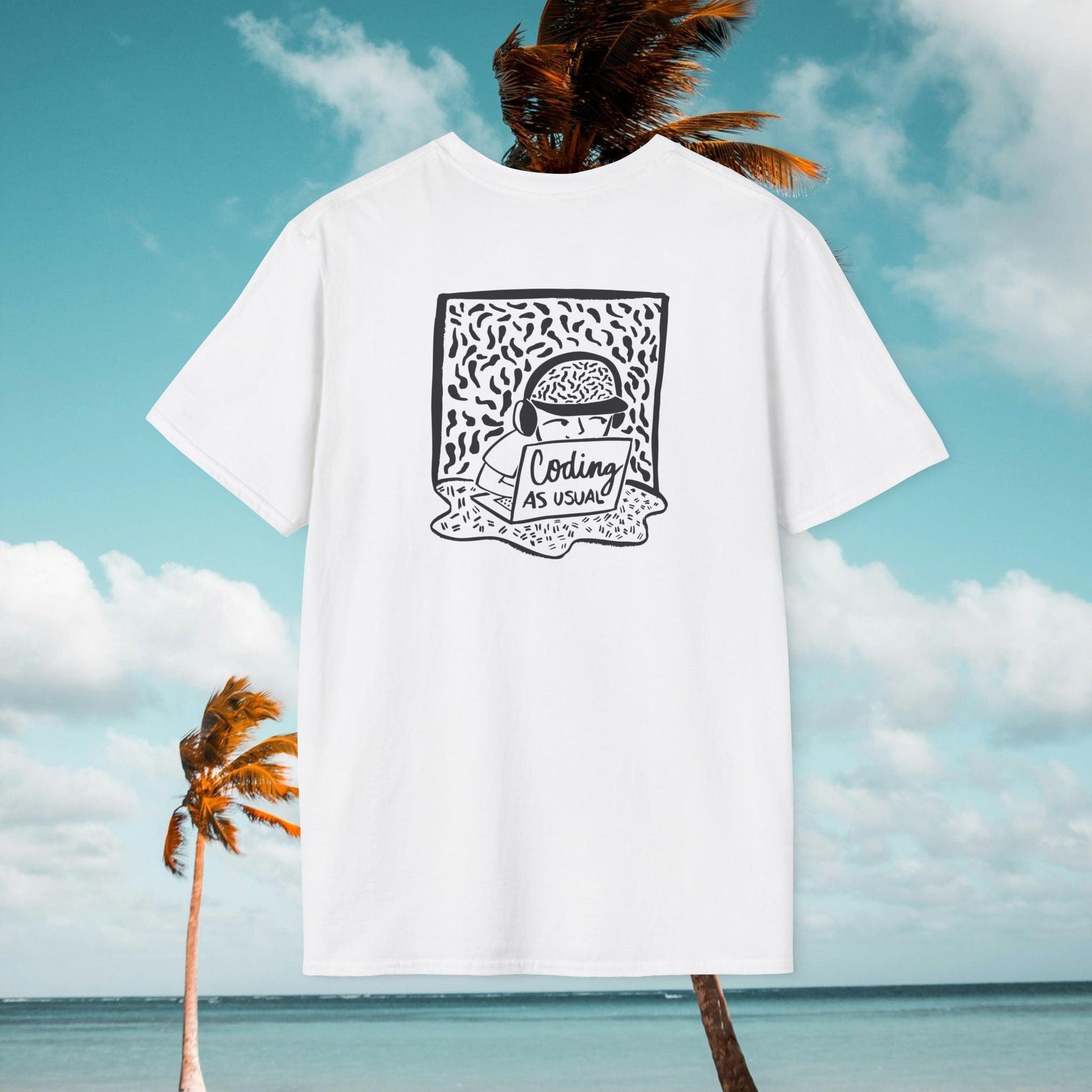 Coding As Usual T-shirt - Gift for Coders, Developers & Digital Nomads - Monoku Store