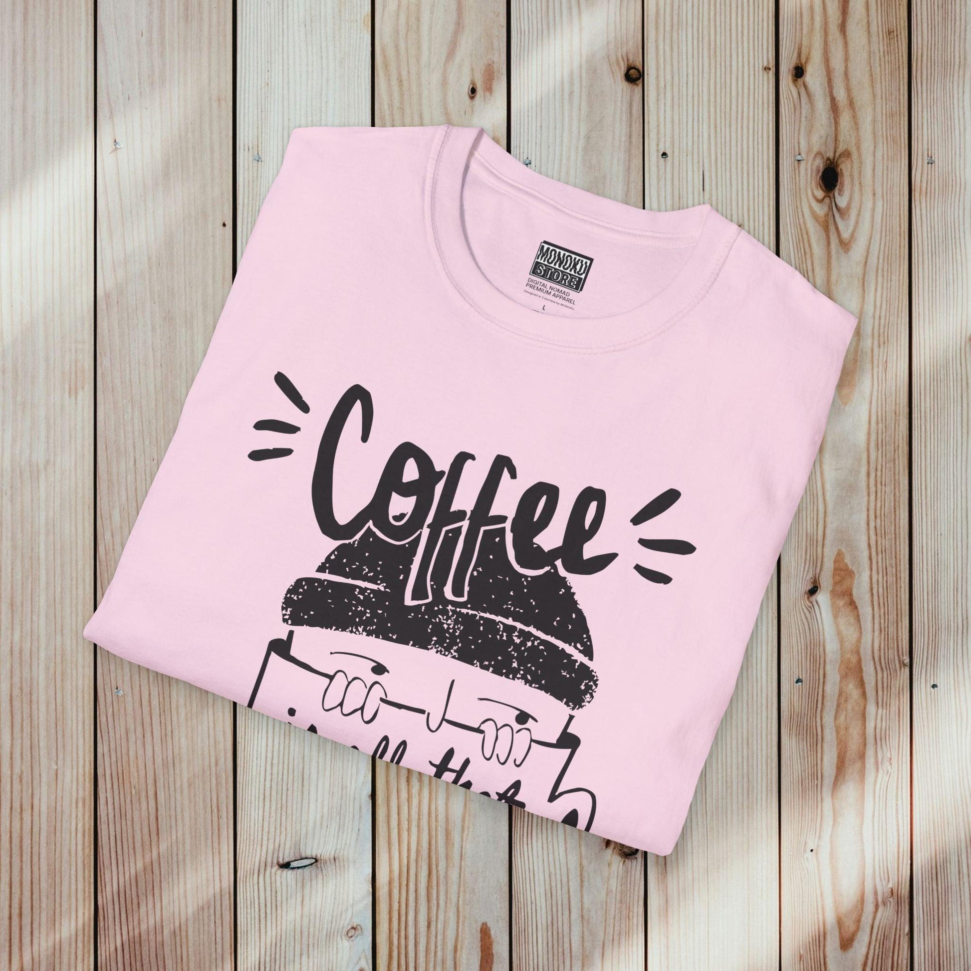 Coffee Vibes T-shirt - Gift for Digital Nomads, Creatives & Developers | Work-From-Anywhere Shirt - Monoku Store