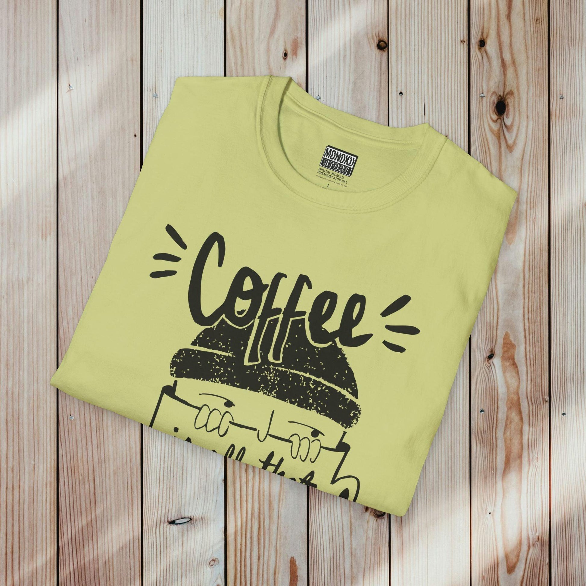 Coffee Vibes T-shirt - Gift for Digital Nomads, Creatives & Developers | Work-From-Anywhere Shirt - Monoku Store