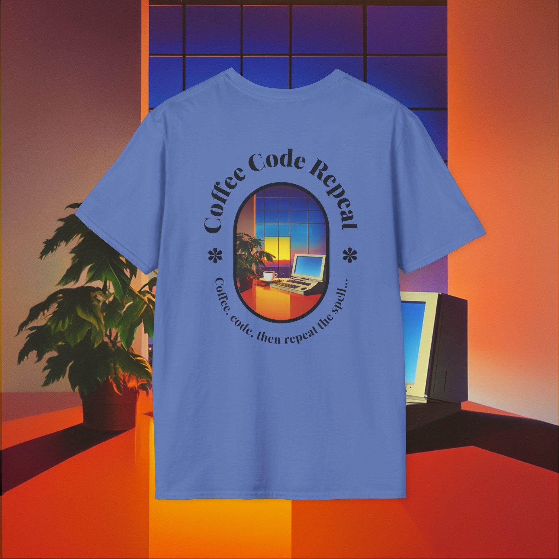 Coffee Code Repeat T-shirt - Programmer Gift, T-shirt for Coders, Devs & Digital Nomads - Monoku Store