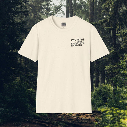 Working Hard, Traveling Harder T-shirt – Digital Nomad Lifestyle | Unisex Remote Work Shirt - Monoku Store